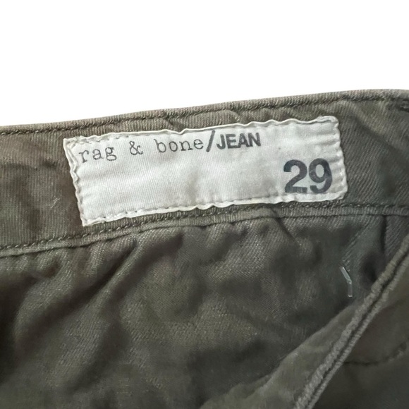 Rag & Bone District Army Green Military Cargo Pants Distressed Size 29 - Picture 6 of 8